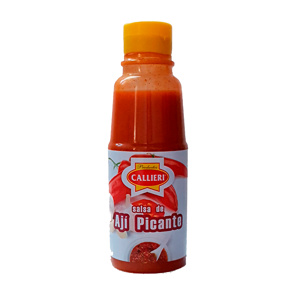 Salsa de Aji Picante Callieri en envase de 250g y pack por 9 unidades.
