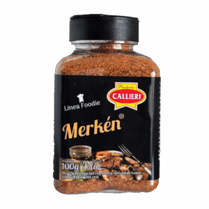 Merkén Callieri en especiero de 100g y envase de 1kg.