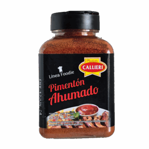 Pimentón Ahumado Callieri en especiero de 90g y envase de 1kg.