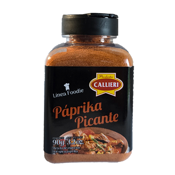 Páprika Picante Callieri en especiero de 90g y envase de 1kg.