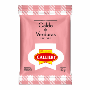 Caldo de verduras Callieri en sobre de 50g y paquete de 1kg.