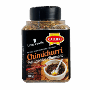 Chimichurri Patagónico Callieri en especiero de 80g y envase de 1kg.