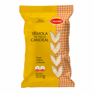 Sémola Candeal Callieri en envase de 500g ideal para pastas y polenta.