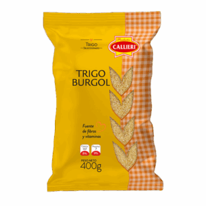 Trigo Burgol Fino Callieri para cocina saludable y versátil en paquetes de consumo y gastronómicos.