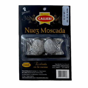 Nuez Moscada Entera Callieri, ideal para rallar y potenciar sabores.