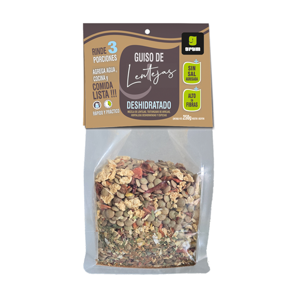 Guiso de Lentejas Grym – Envase de 250g