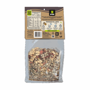 Instrucciones de preparación y tabla nutricional de Guiso de Lentejas Grym