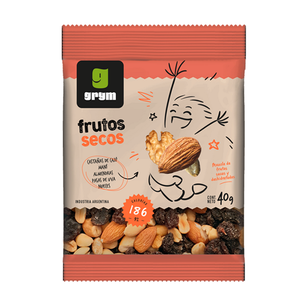 Mix de Frutos Secos Grym – Envase de 40g