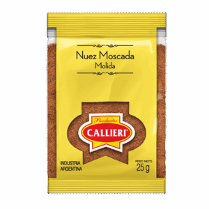 Nuez moscada molida Callieri en formatos pequeños y grandes para uso intensivo.