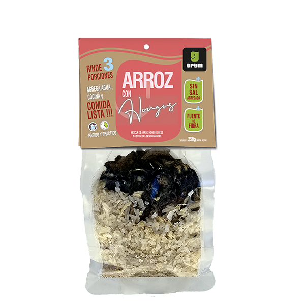 Arroz con hongos frente web